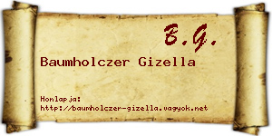 Baumholczer Gizella névjegykártya